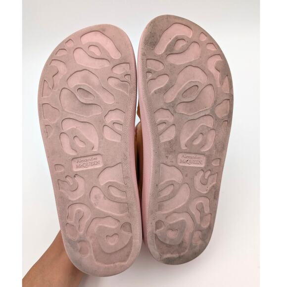 Alexander McQueen Hybrid Buckled Rubber Sandals Women's Pink Size US7 EU37.5 - Picture 8 of 13